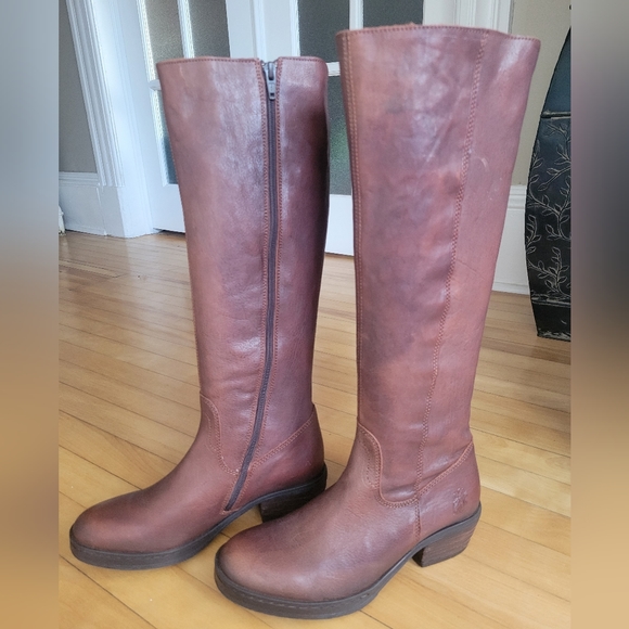 Fly London Knee High Leather Boots - Picture 1 of 8